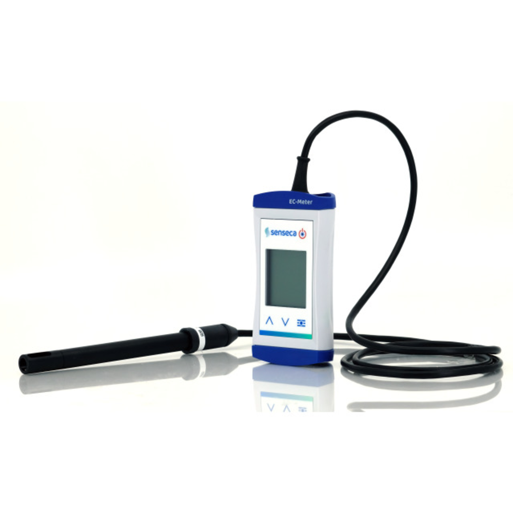 ECO-522-full Picture of Senseca ECO-522 conductivity meter shown with probe